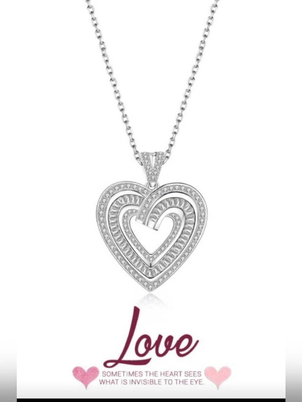 Heart Pendant With Necklace